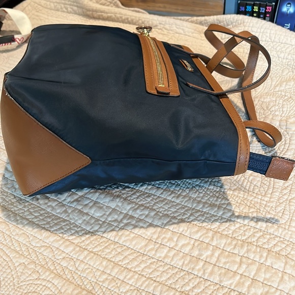 MICHAEL KORS BLUE NYLON TOTE DOUBLE HANDLES - Picture 12 of 14
